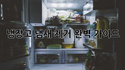 냉장고 냄새 제거 완벽 가이드